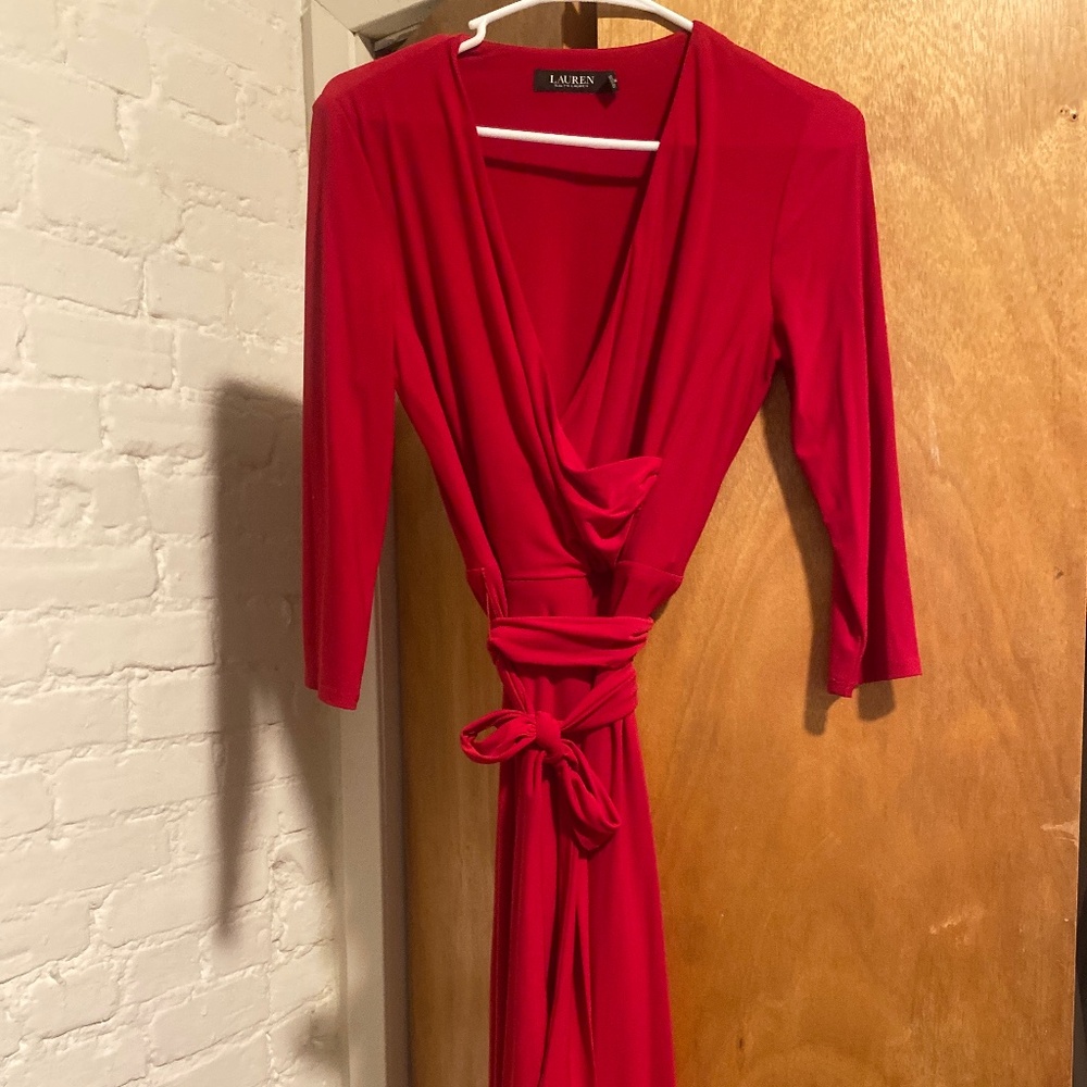 Lauren Ralph Lauren Red Wrap Dress